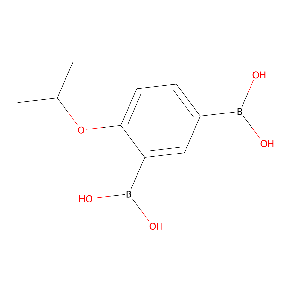 4-Isopropoxy-1,3-phenylenediboronic acid molecular structure, CAS 850568-40-0