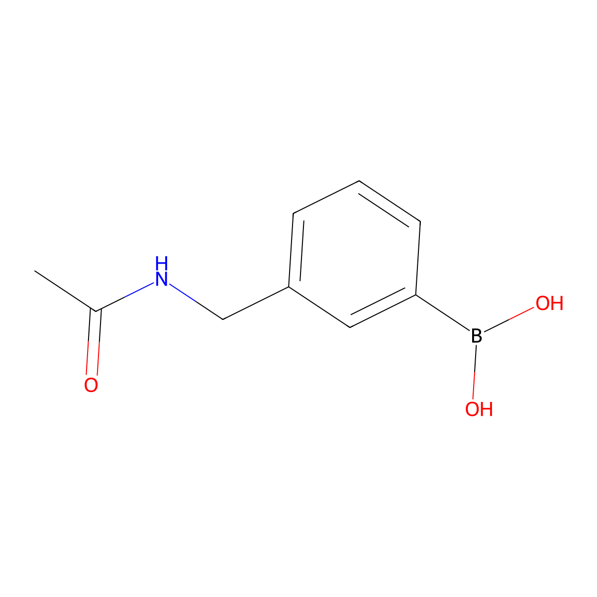 (3-(Acetamidomethyl)phenyl)boronic acid molecular structure, CAS 850568-42-2
