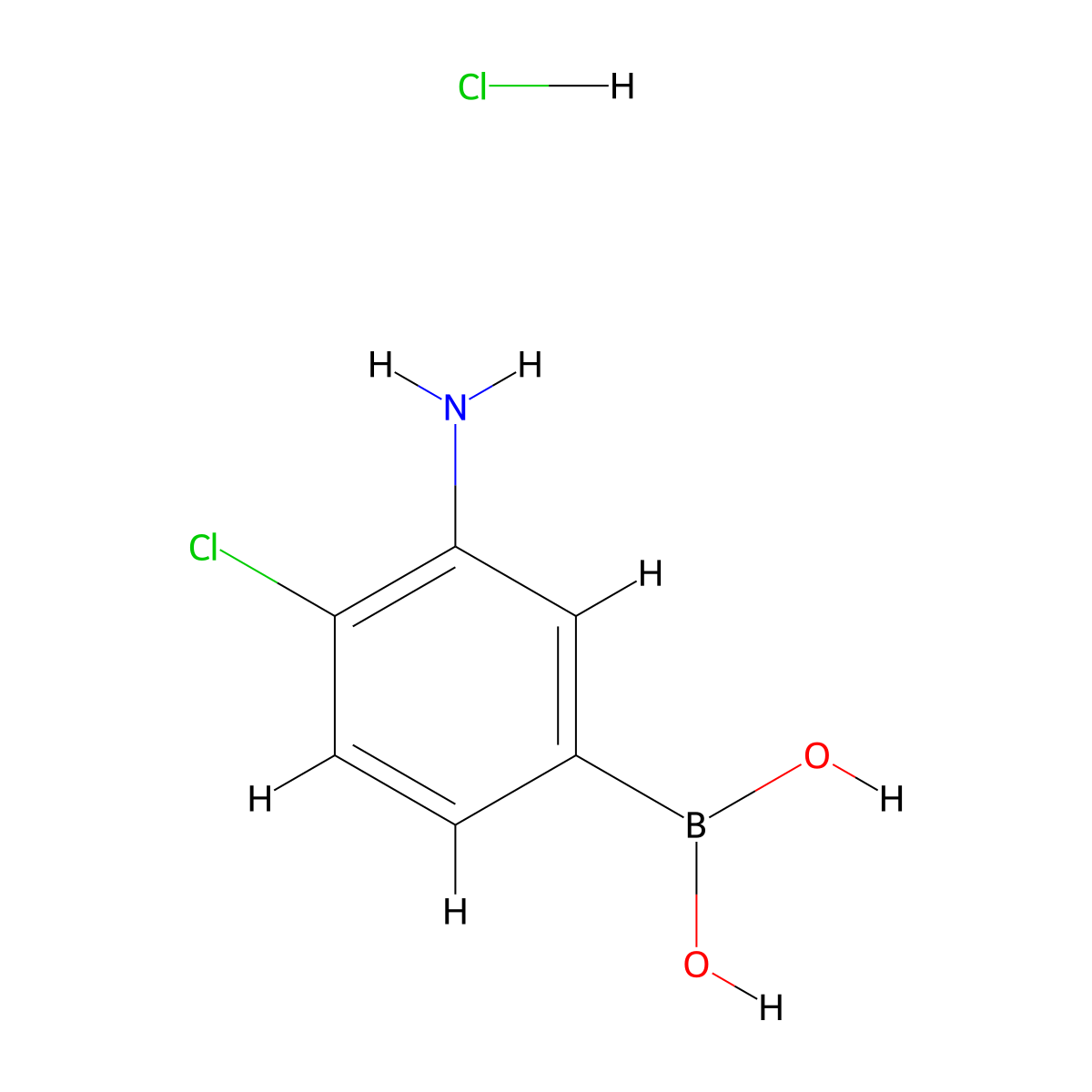 3-Amino-4-chlorobenzeneboronic acid hydrochloride molecular structure, CAS 850568-45-5