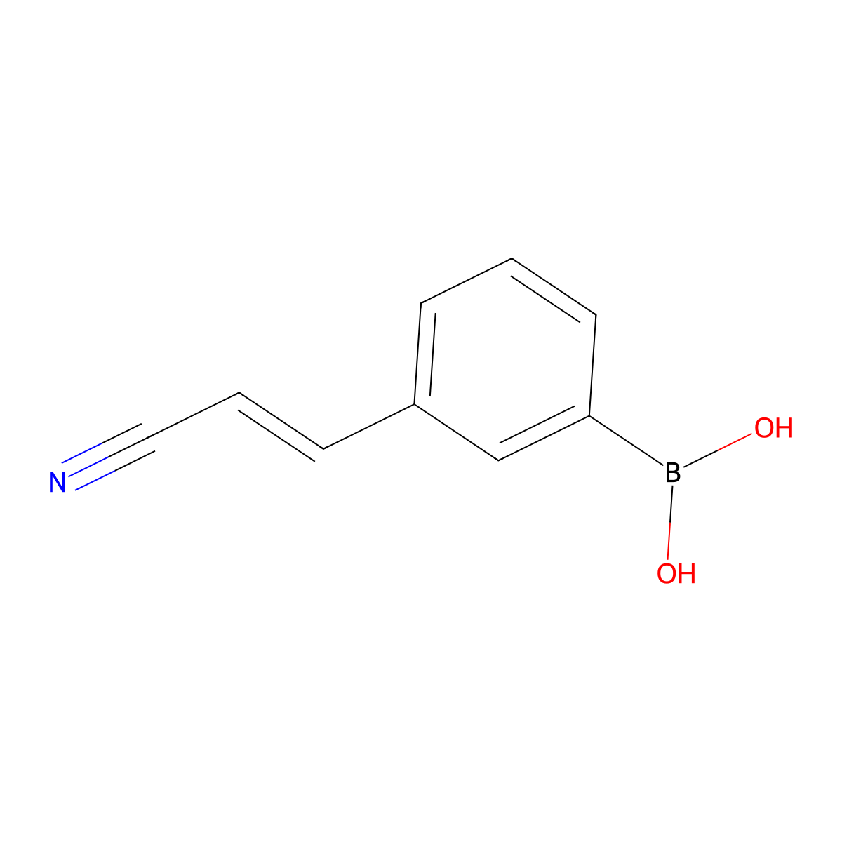 B-[3-[(1E)-2-Cyanoethenyl]phenyl]boronic acid molecular structure, CAS 850568-53-5