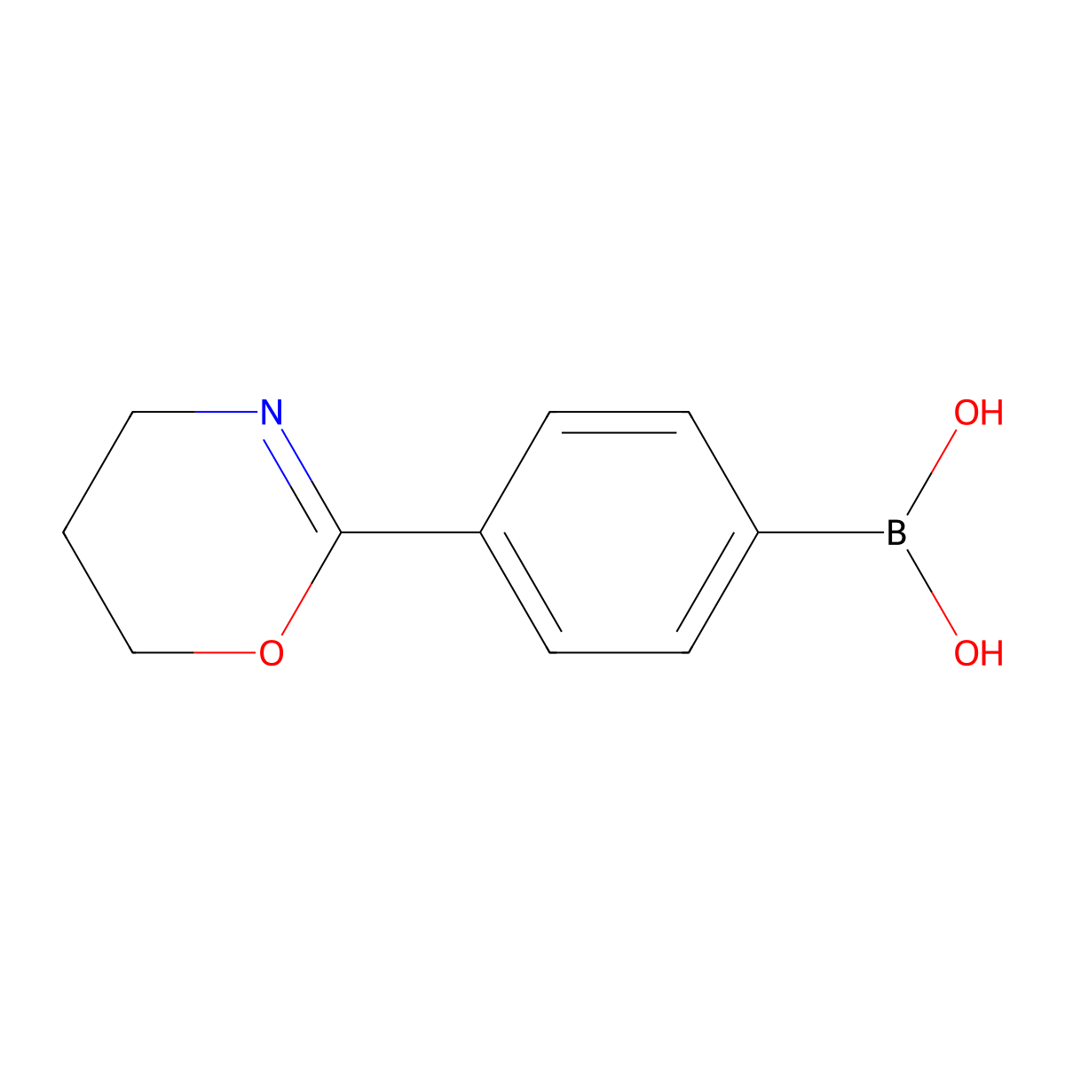 (4-(5,6-Dihydro-4H-1,3-oxazin-2-yl)phenyl)boronic acid molecular structure, CAS 850568-68-2