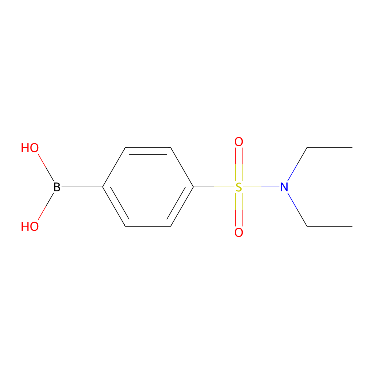 (4-(N,N-Diethylsulfamoyl)phenyl)boronic acid molecular structure, CAS 850568-76-2