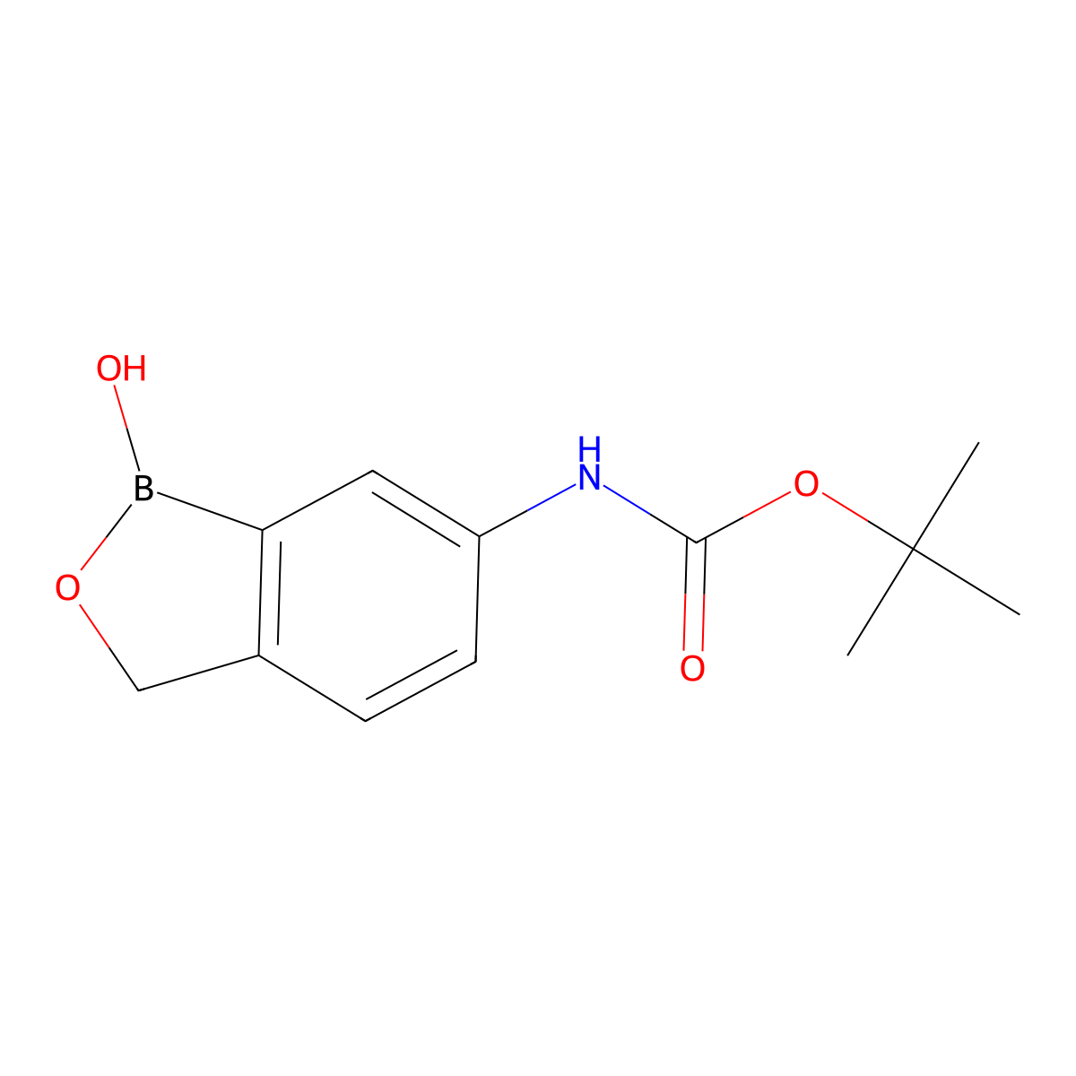 Tert-butyl (1-hydroxy-1,3-dihydrobenzo[C][1,2]oxaborol-6-YL)carbamate molecular structure, CAS 850568-79-5