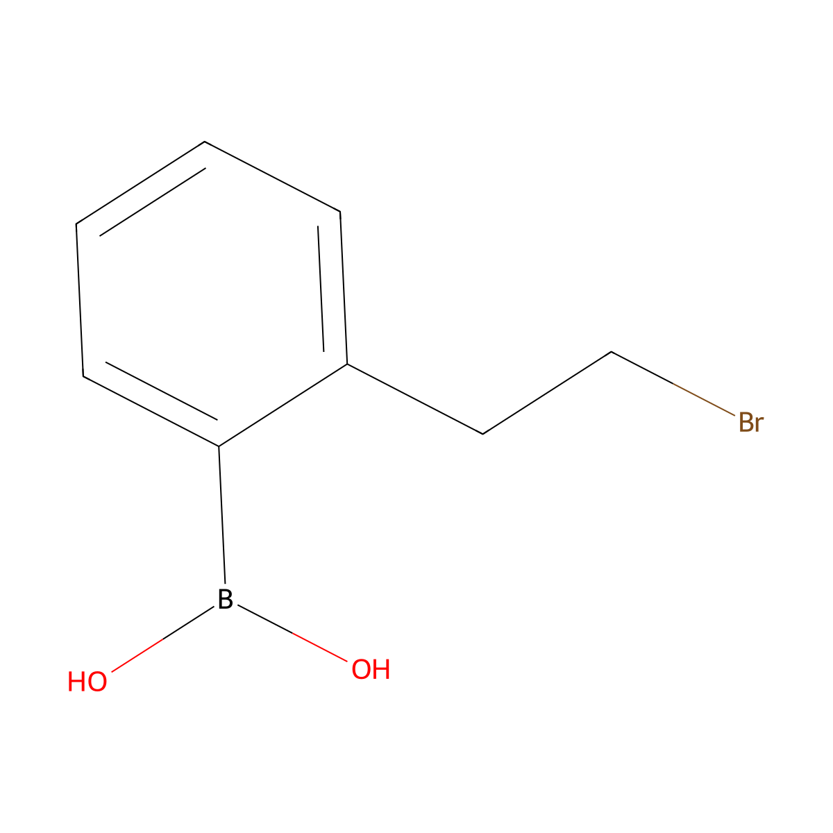 (2-(2-Bromoethyl)phenyl)boronic acid molecular structure, CAS 850568-82-0