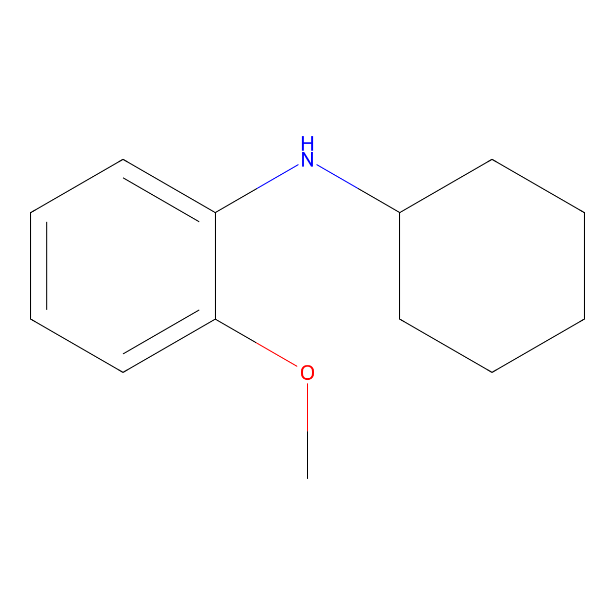 N-cyclohexyl-2-methoxyaniline molecular structure, CAS 850570-34-2