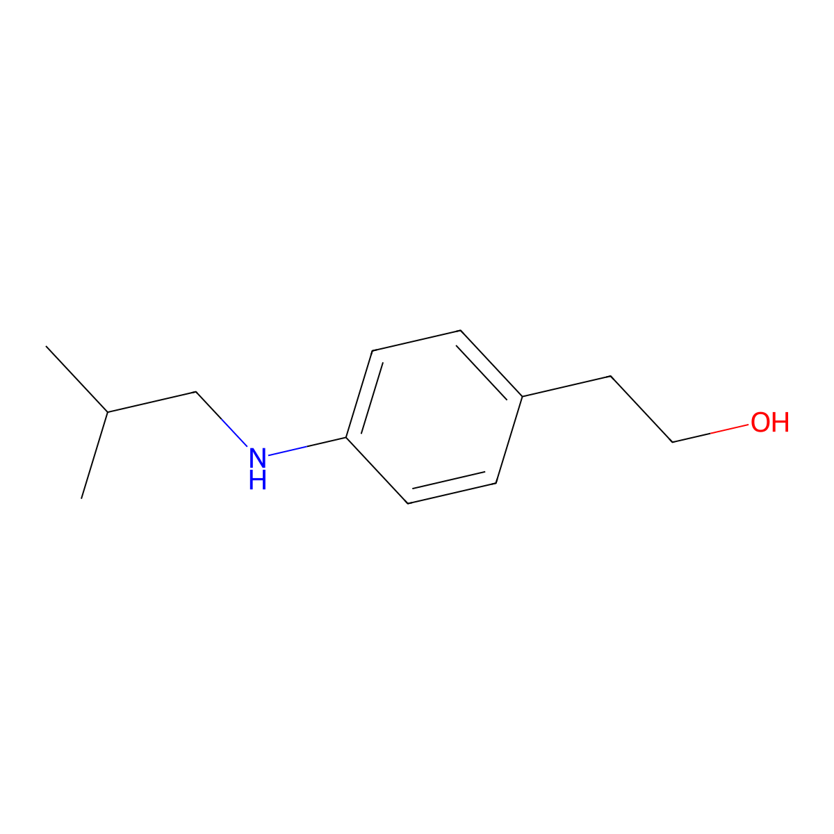2-{4-[(2-Methylpropyl)amino]phenyl}ethan-1-ol molecular structure, CAS 850570-38-6
