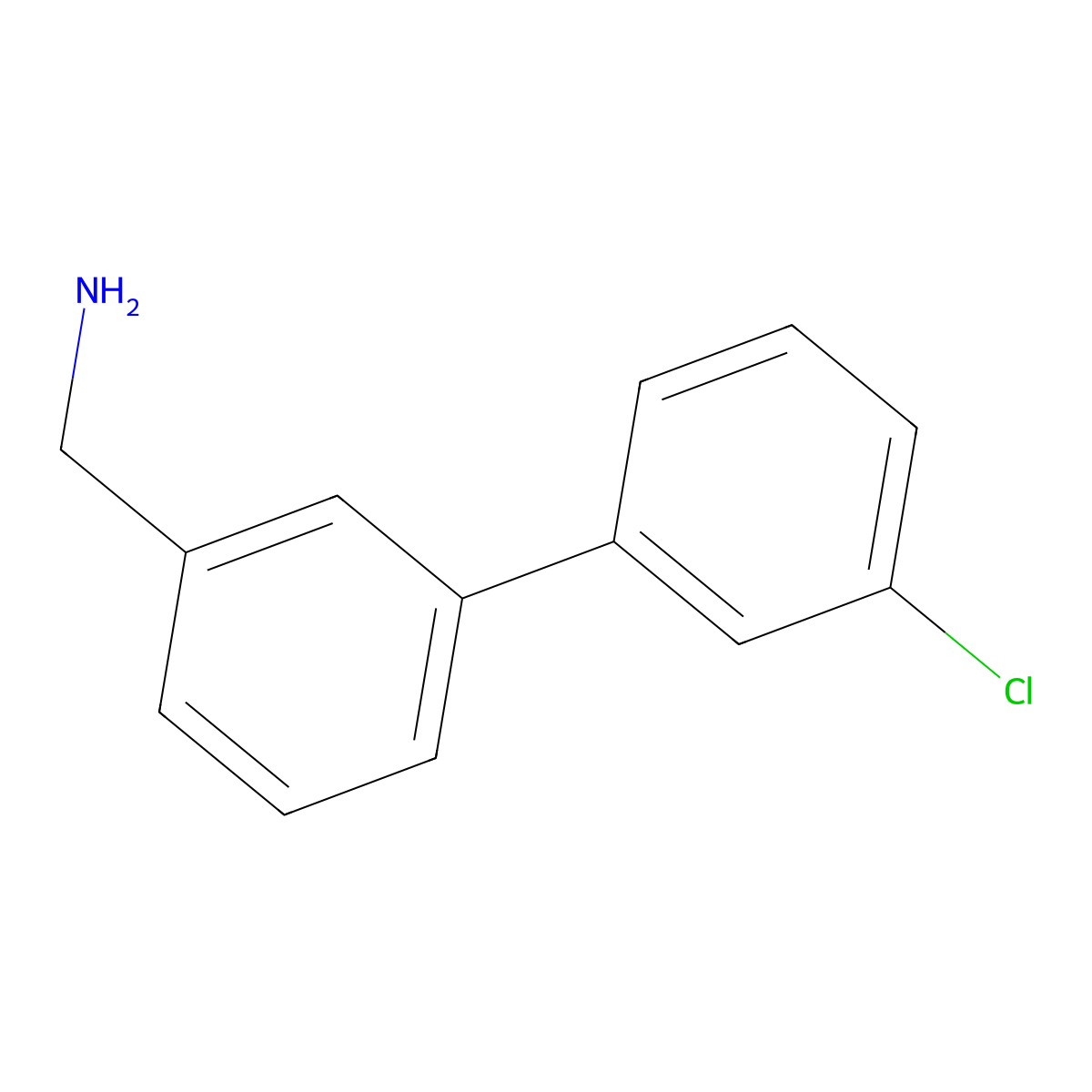 3'-Chloro-biphenyl-3-methanamine molecular structure, CAS 850586-22-0
