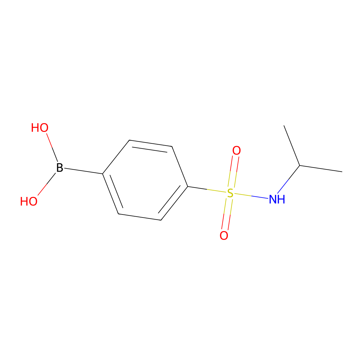 (4-(N-Isopropylsulfamoyl)phenyl)boronic acid molecular structure, CAS 850589-31-0
