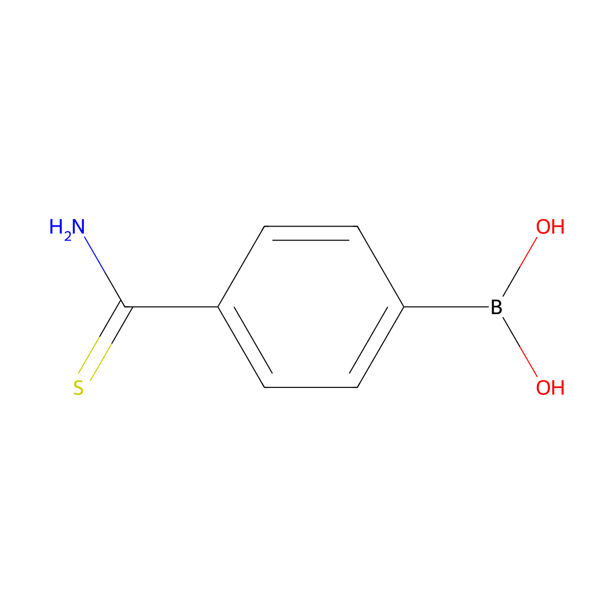 4-Boronophenylthiocarboxamide molecular structure, CAS 850589-35-4