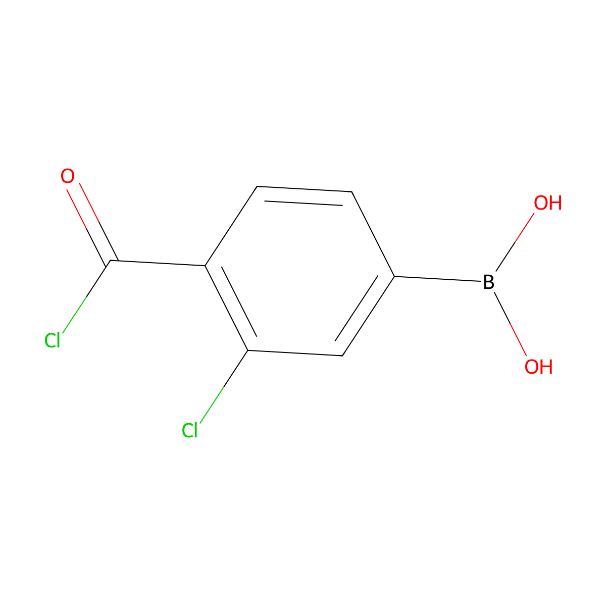 (3-Chloro-4-(chlorocarbonyl)phenyl)boronic acid molecular structure, CAS 850589-38-7