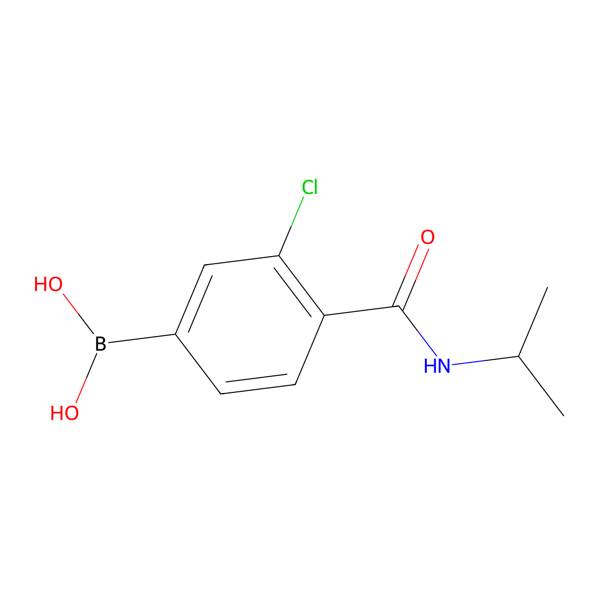 3-Chloro-4-(N-isopropylcarbamoyl)benzeneboronic acid molecular structure, CAS 850589-41-2