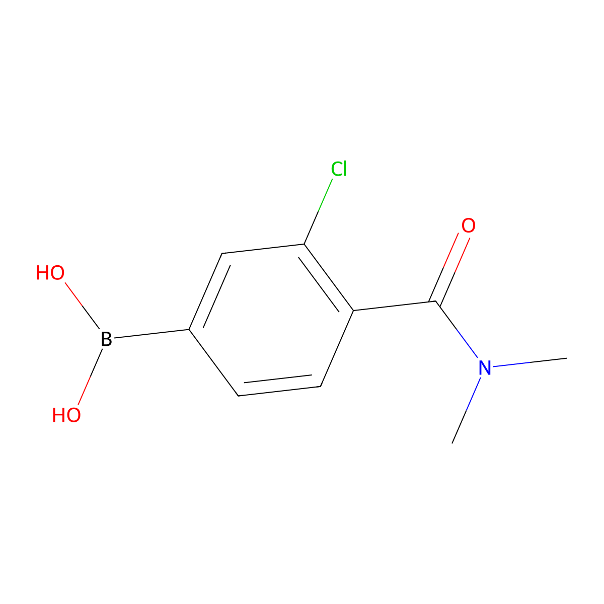 (3-Chloro-4-(dimethylcarbamoyl)phenyl)boronic acid molecular structure, CAS 850589-47-8