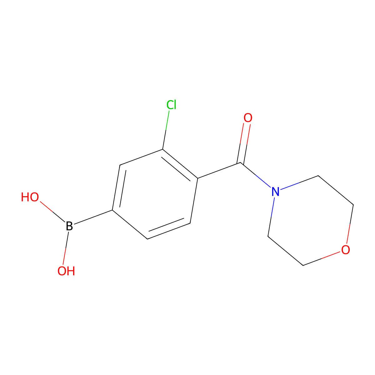(3-Chloro-4-(morpholine-4-carbonyl)phenyl)boronic acid molecular structure, CAS 850589-49-0