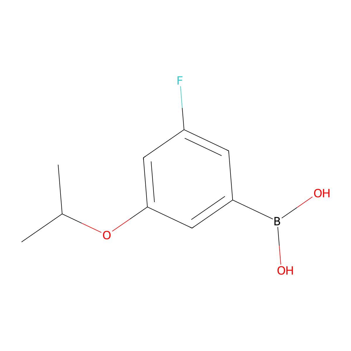 3-Fluoro-5-isopropoxybenzeneboronic acid molecular structure, CAS 850589-54-7