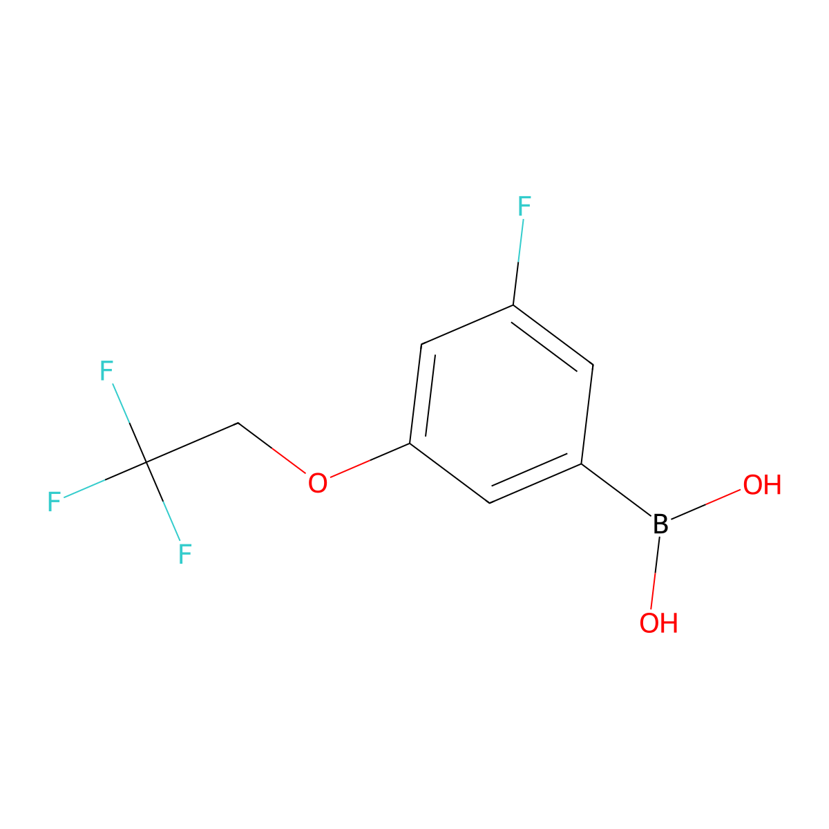 (3-Fluoro-5-(2,2,2-trifluoroethoxy)phenyl)boronic acid molecular structure, CAS 850589-55-8