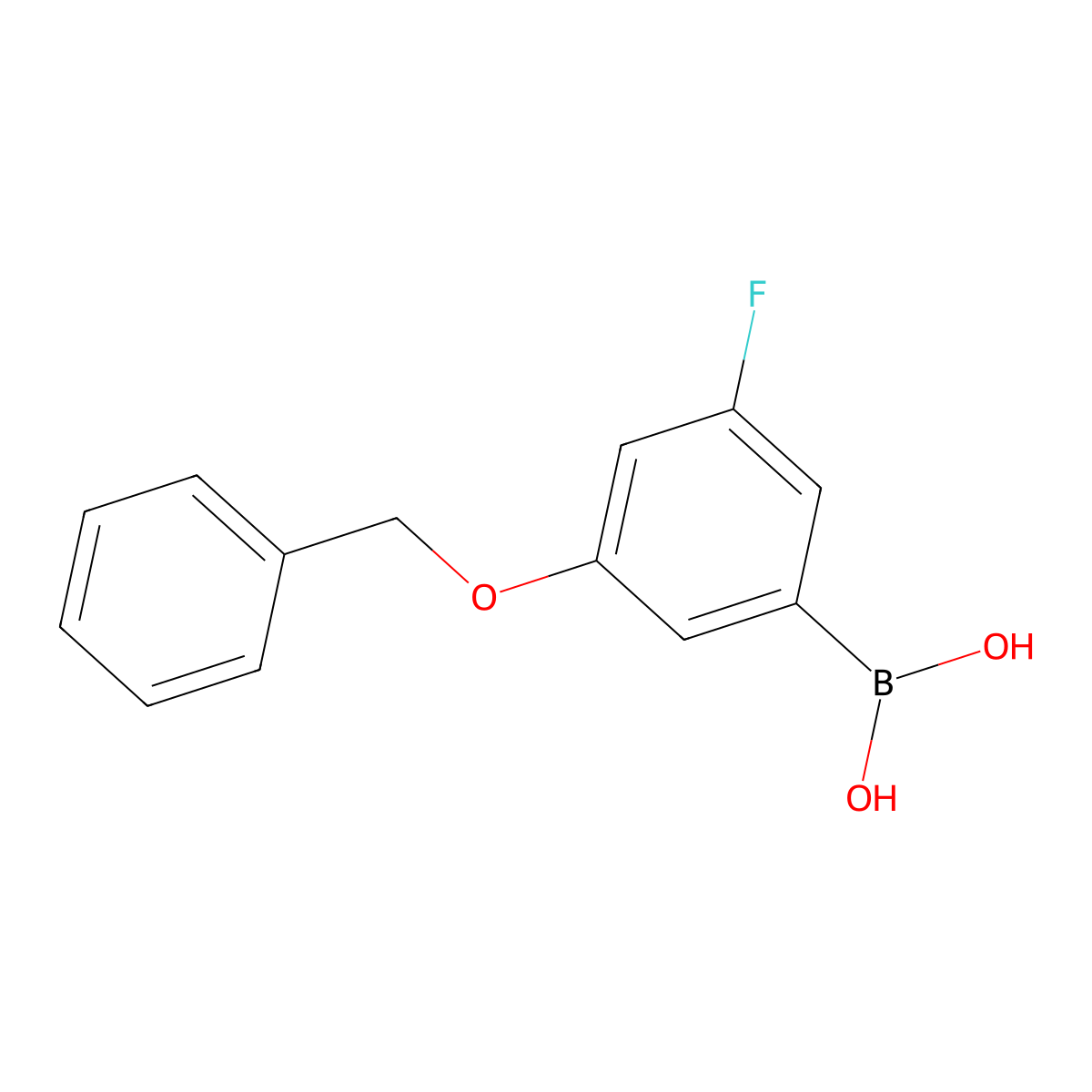 (3-Fluoro-5-phenylmethoxyphenyl)boronic acid molecular structure, CAS 850589-56-9