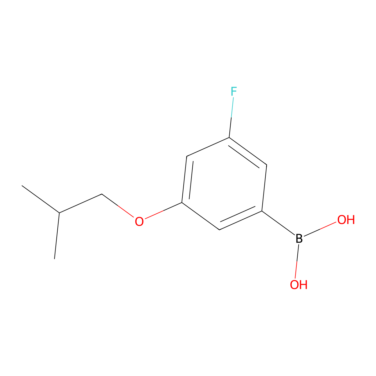 3-Fluoro-5-isobutoxyphenylboronic acid molecular structure, CAS 850589-57-0