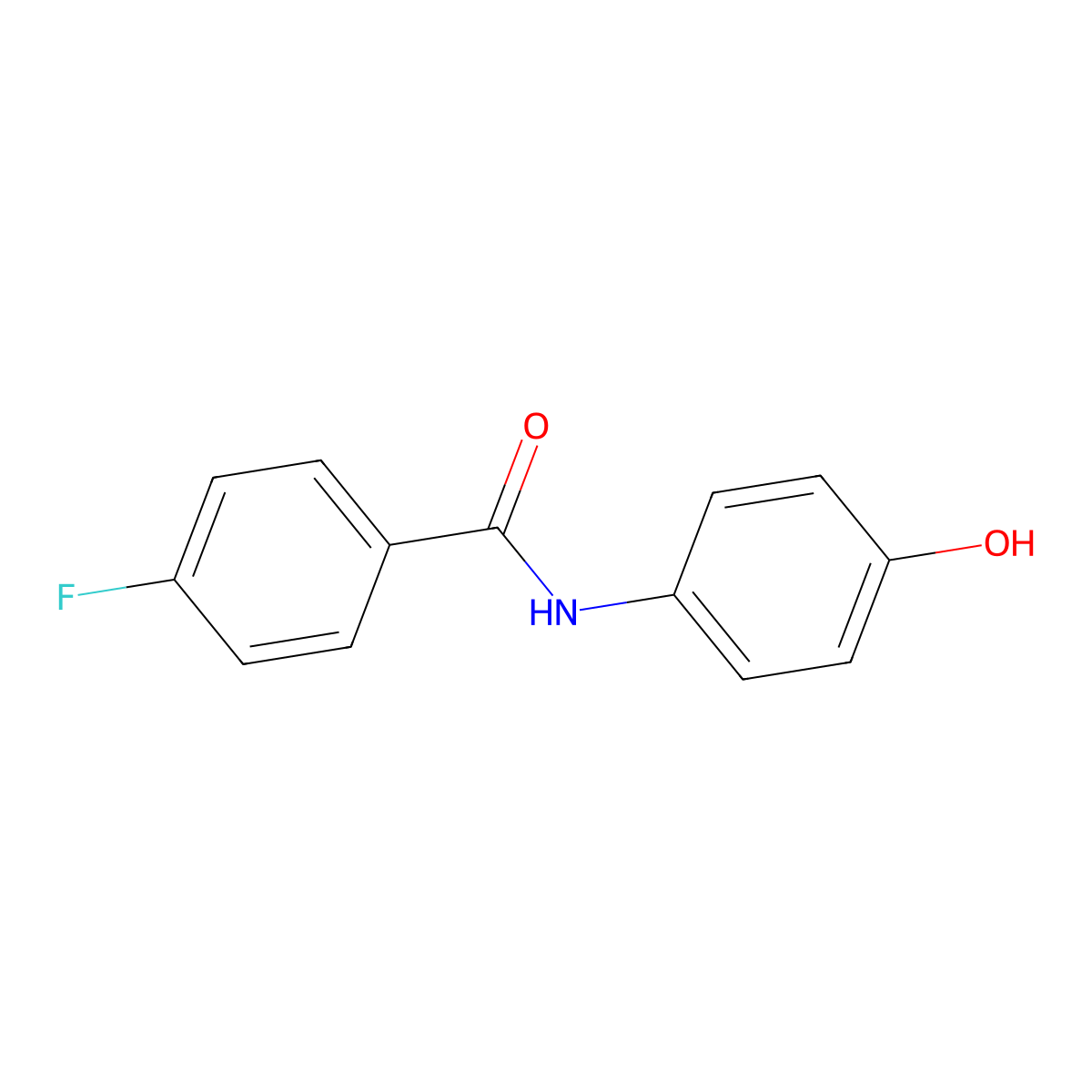 4-fluoro-N-(4-hydroxyphenyl)benzamide molecular structure, CAS 85059-06-9