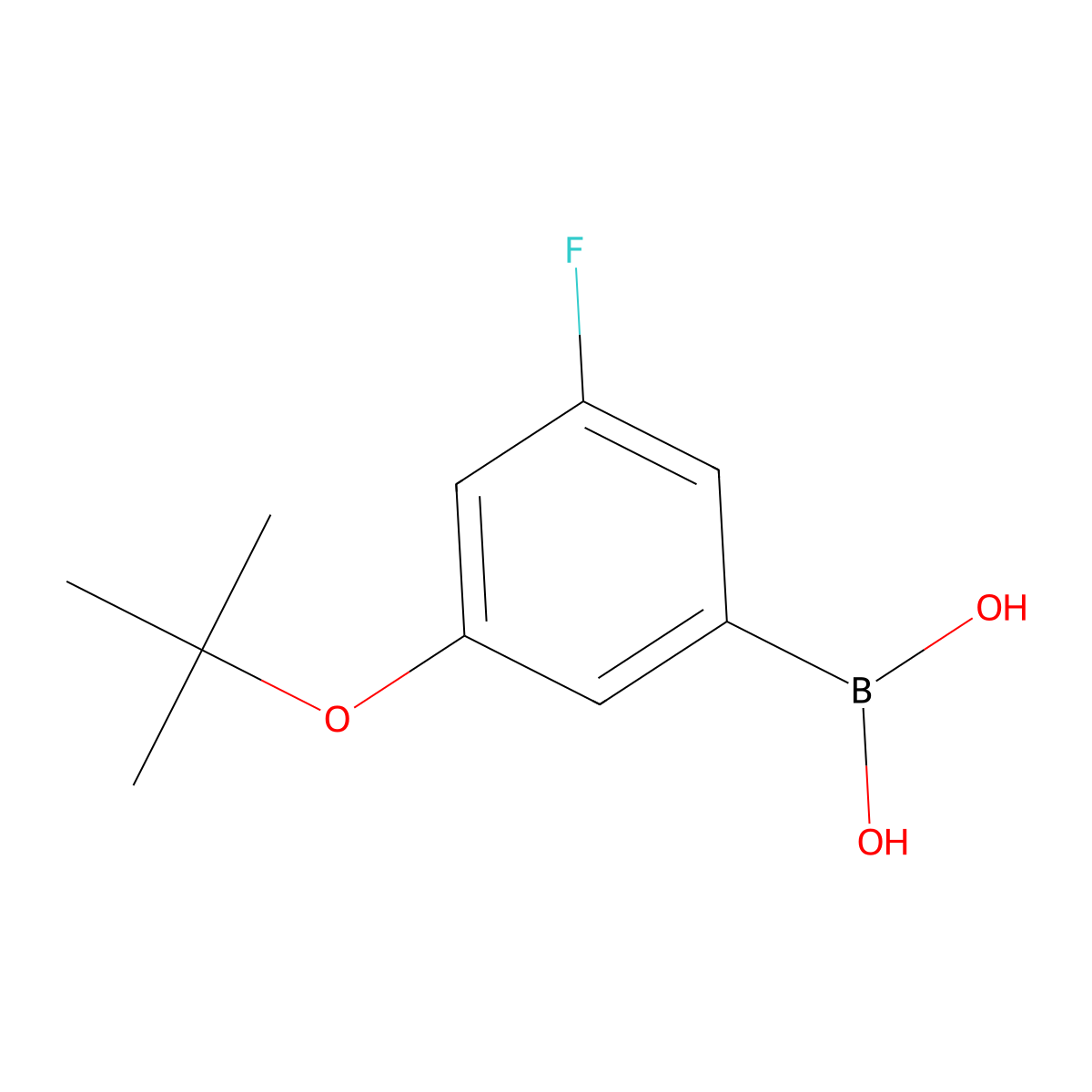 3-Fluoro-5-(tert-butoxy)phenylboronic acid molecular structure, CAS 850592-98-2