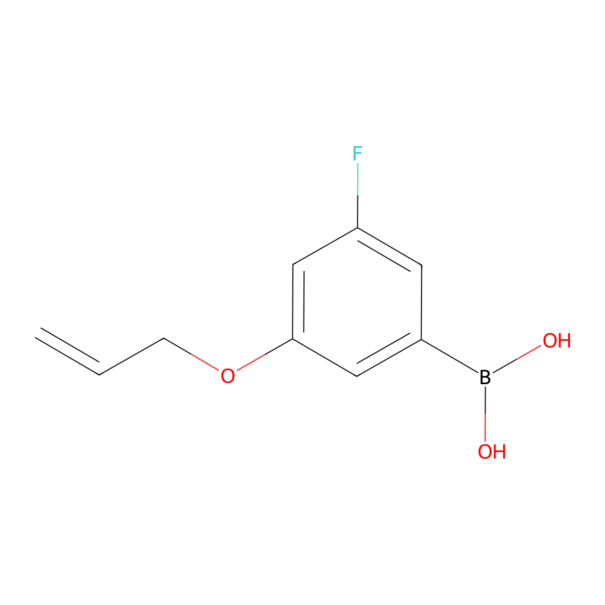 B-[3-Fluoro-5-(2-propen-1-yloxy)phenyl]boronic acid molecular structure, CAS 850593-00-9