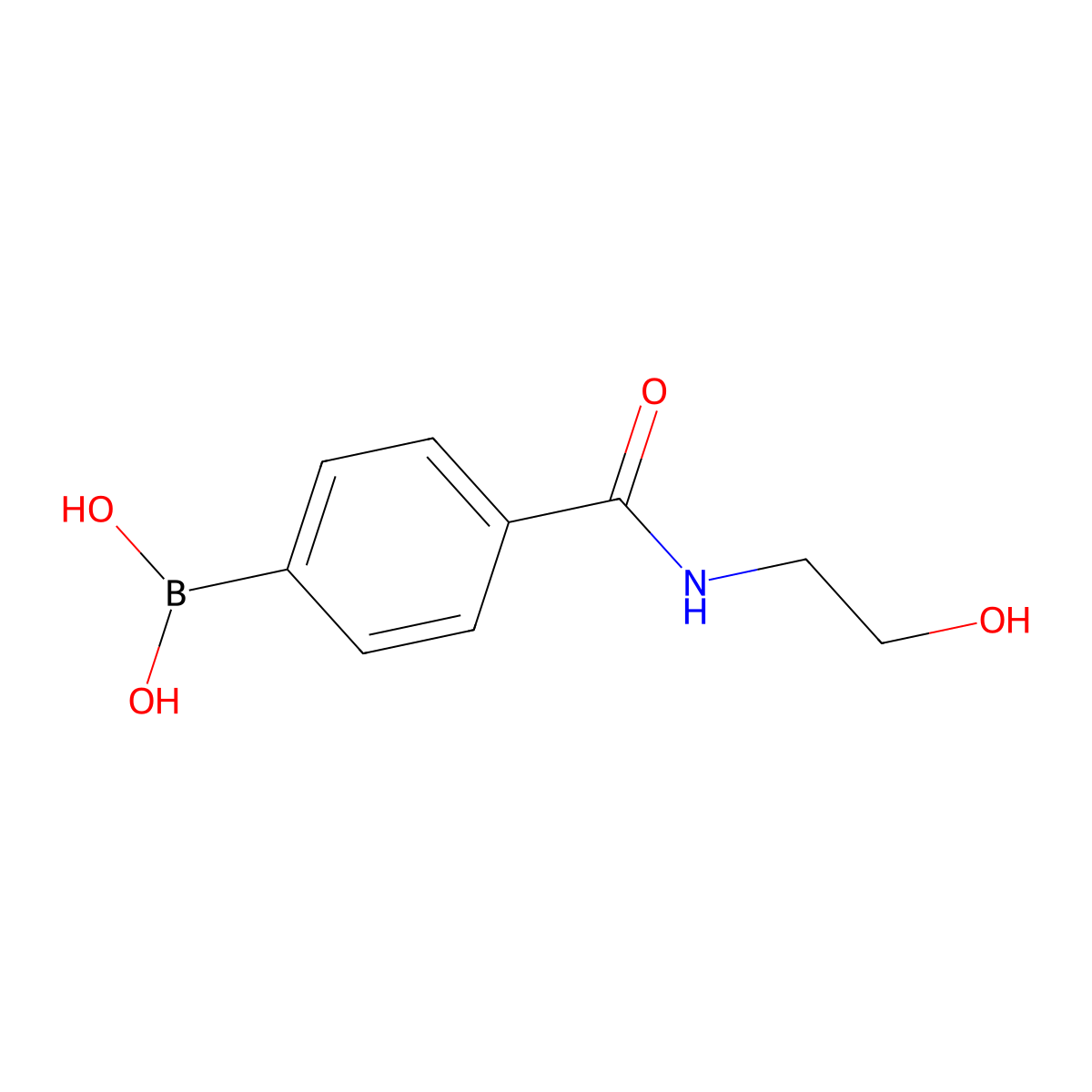 4-(2-Hydroxyethylcarbamoyl)benzeneboronic acid molecular structure, CAS 850593-04-3