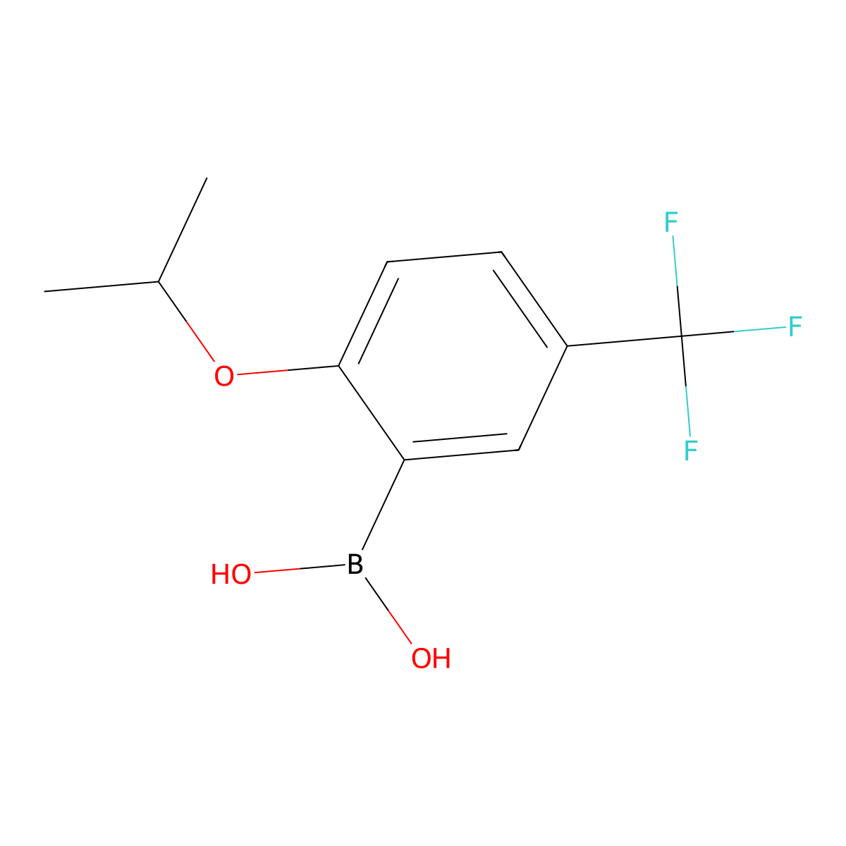 (2-Isopropoxy-5-(trifluoromethyl)phenyl)boronic acid molecular structure, CAS 850593-12-3