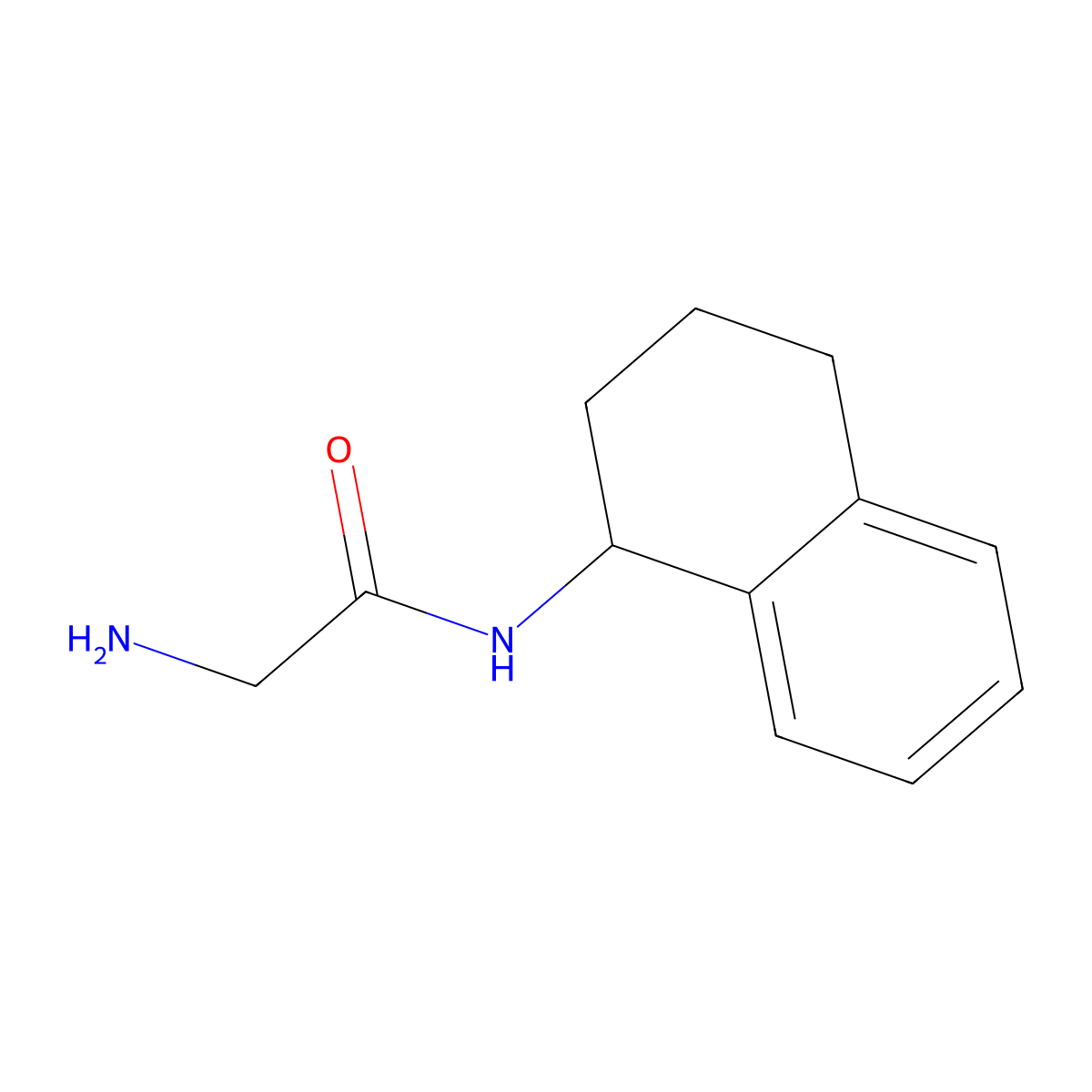 2-amino-N-(1,2,3,4-tetrahydronaphthalen-1-yl)acetamide molecular structure, CAS 850606-12-1