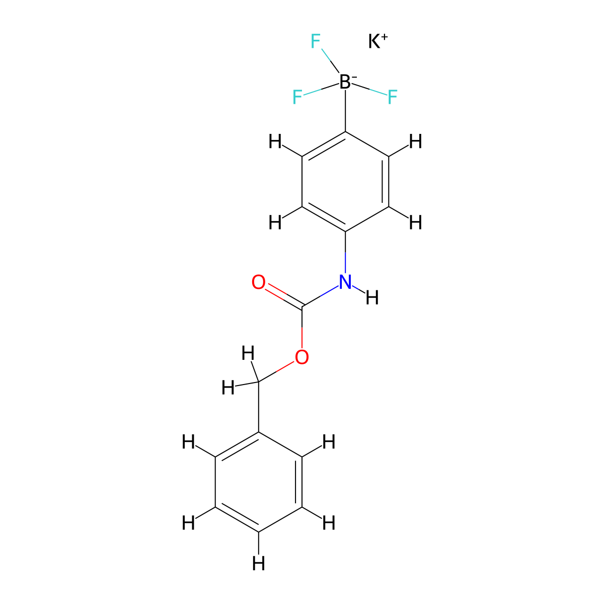 Potassium (4-cbz-aminophenyl)trifluoroborate molecular structure, CAS 850623-45-9