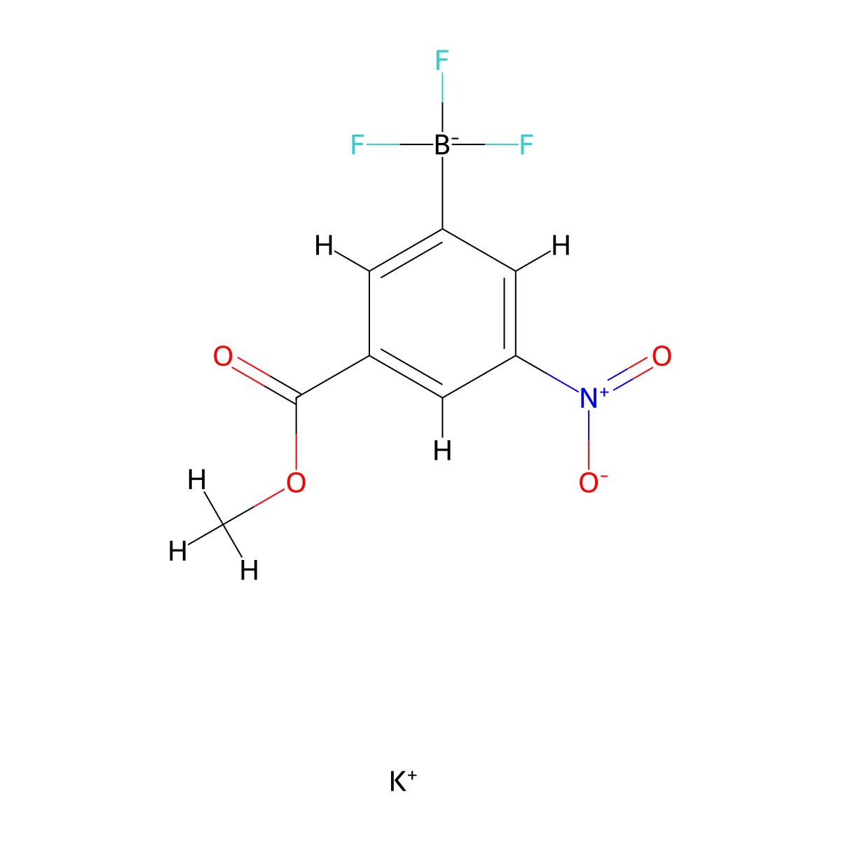 Potassium (3-methoxycarbonyl-5-nitrophenyl)trifluoroborate molecular structure, CAS 850623-56-2