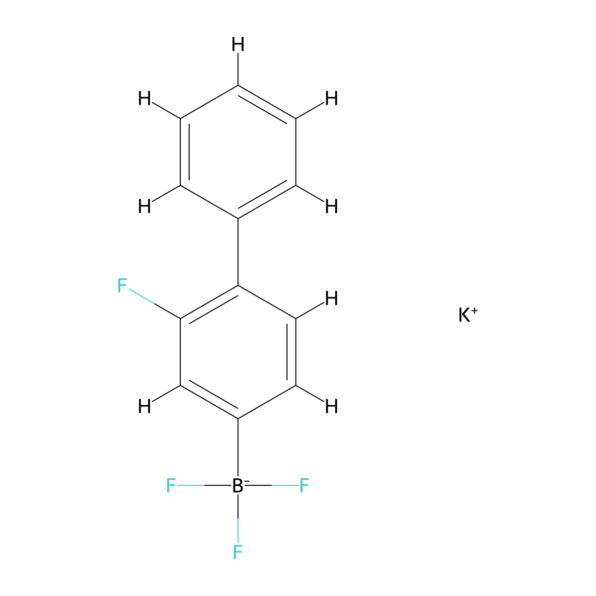 potassium trifluoro-(3-fluoro-4-phenylphenyl)boranuide molecular structure, CAS 850623-57-3