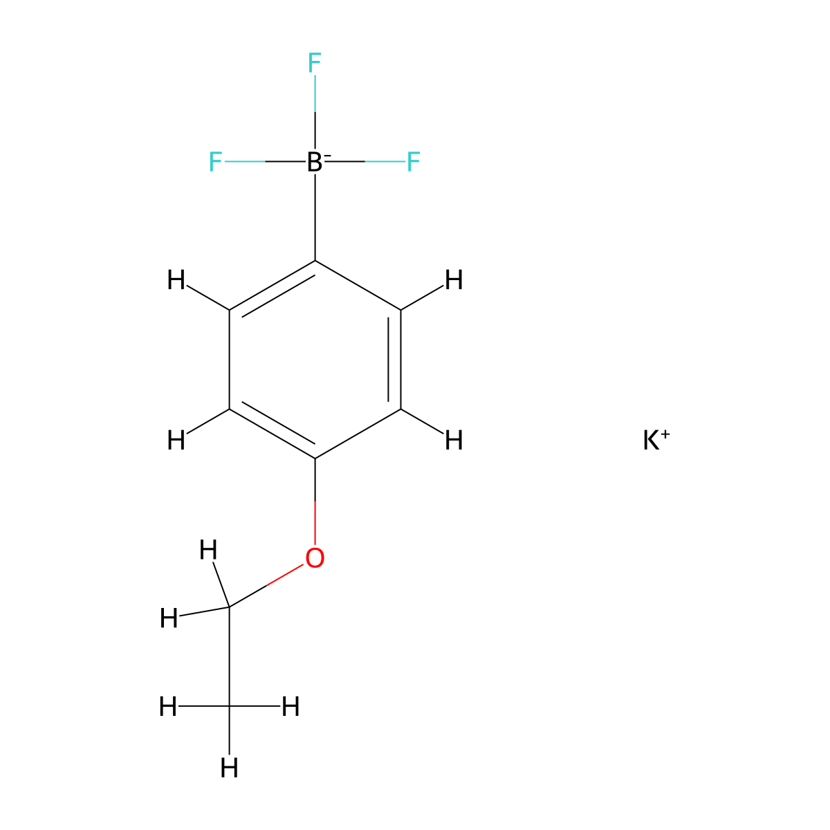 potassium (4-ethoxyphenyl)-trifluoroboranuide molecular structure, CAS 850623-60-8