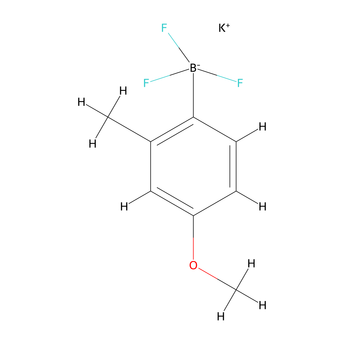 Potassium (4-methoxy-2-methylphenyl)trifluoroborate molecular structure, CAS 850623-69-7