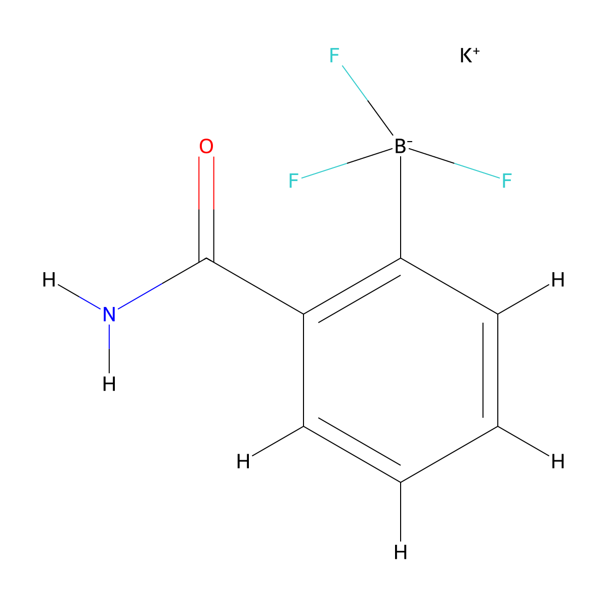 Potassium (2-aminocarbonylphenyl)trifluoroborate molecular structure, CAS 850623-70-0
