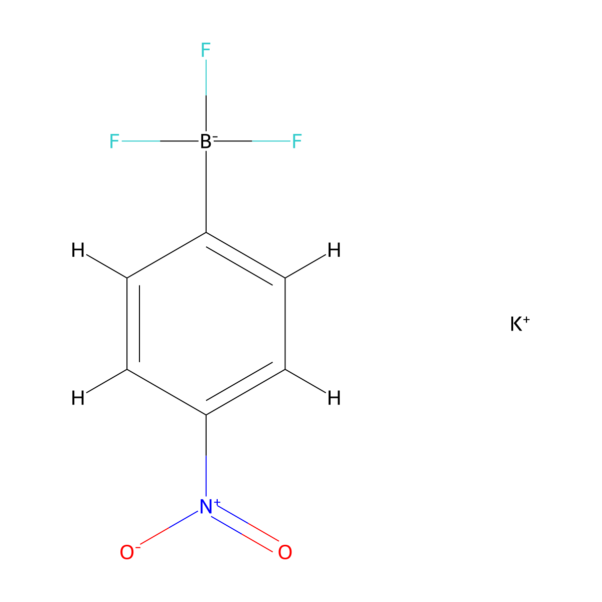 Potassium (4-nitrophenyl)trifluoroborate molecular structure, CAS 850623-71-1