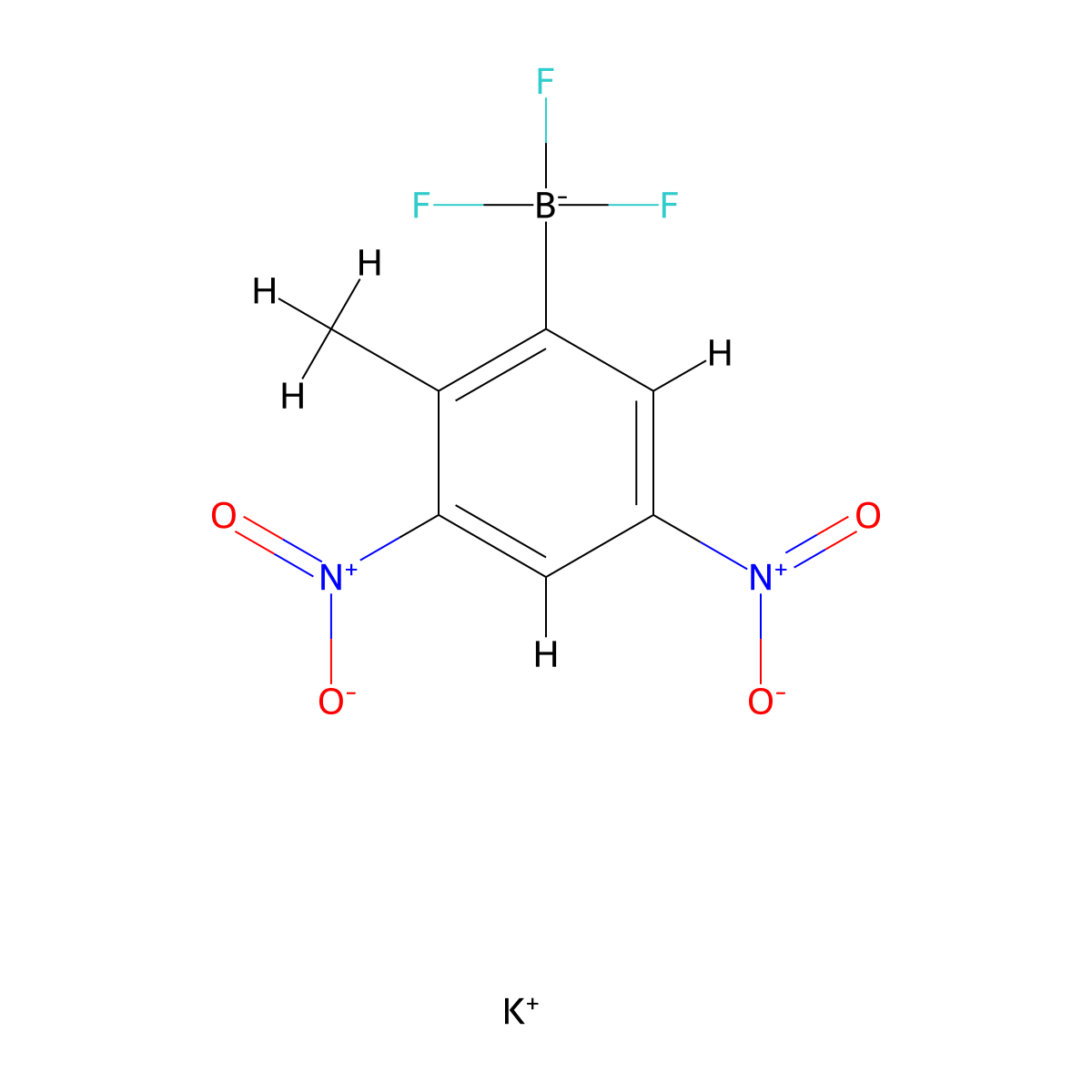 Potassium (3,5-dinitro-2-methylphenyl)trifluoroborate molecular structure, CAS 850623-72-2