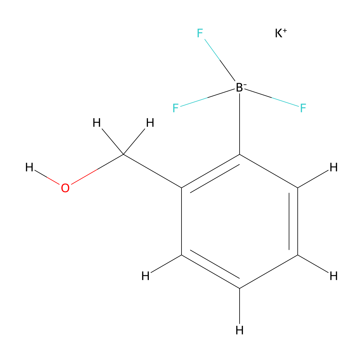 Potassium 2-(hydroxymethyl)phenyltrifluoroborate molecular structure, CAS 850623-74-4