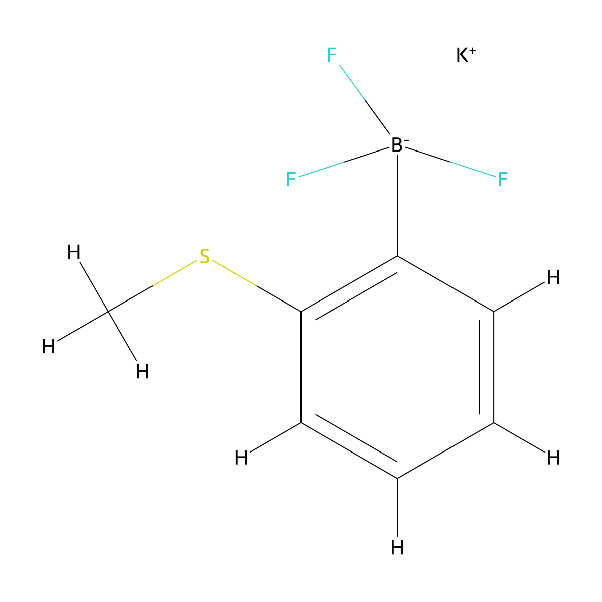 Potassium (2-methylthiophenyl)trifluoroborate molecular structure, CAS 850623-77-7