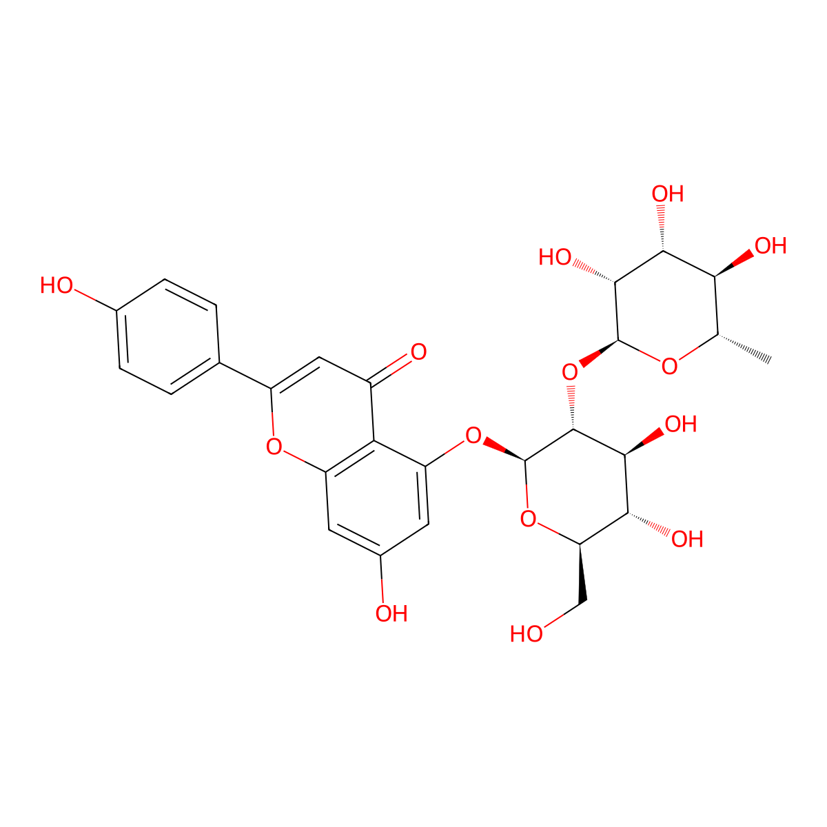 Apigenin 5-O-neohesperidoside molecular structure, CAS 850630-40-9