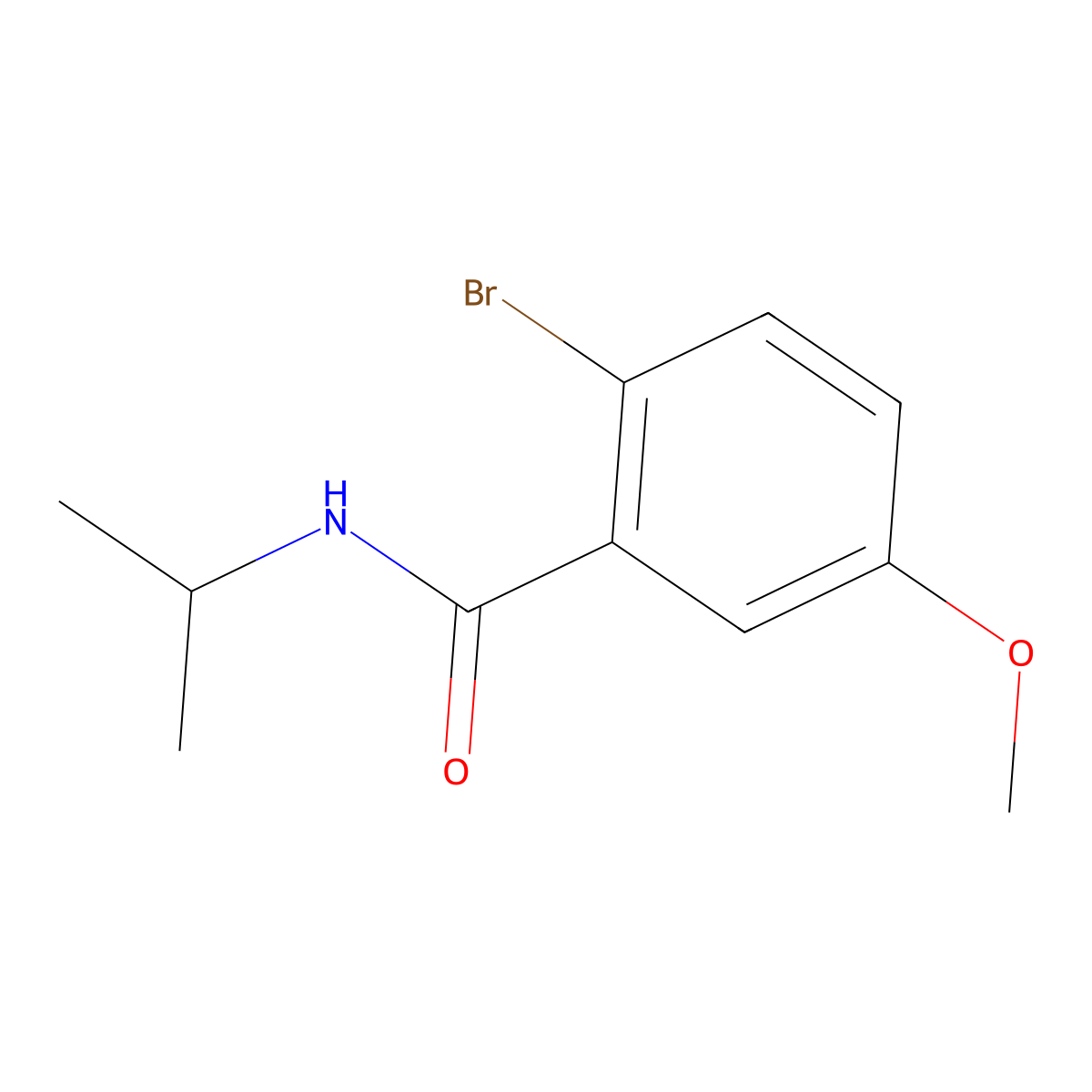 2-Bromo-N-isopropyl-5-methoxybenzamide molecular structure, CAS 850632-10-9