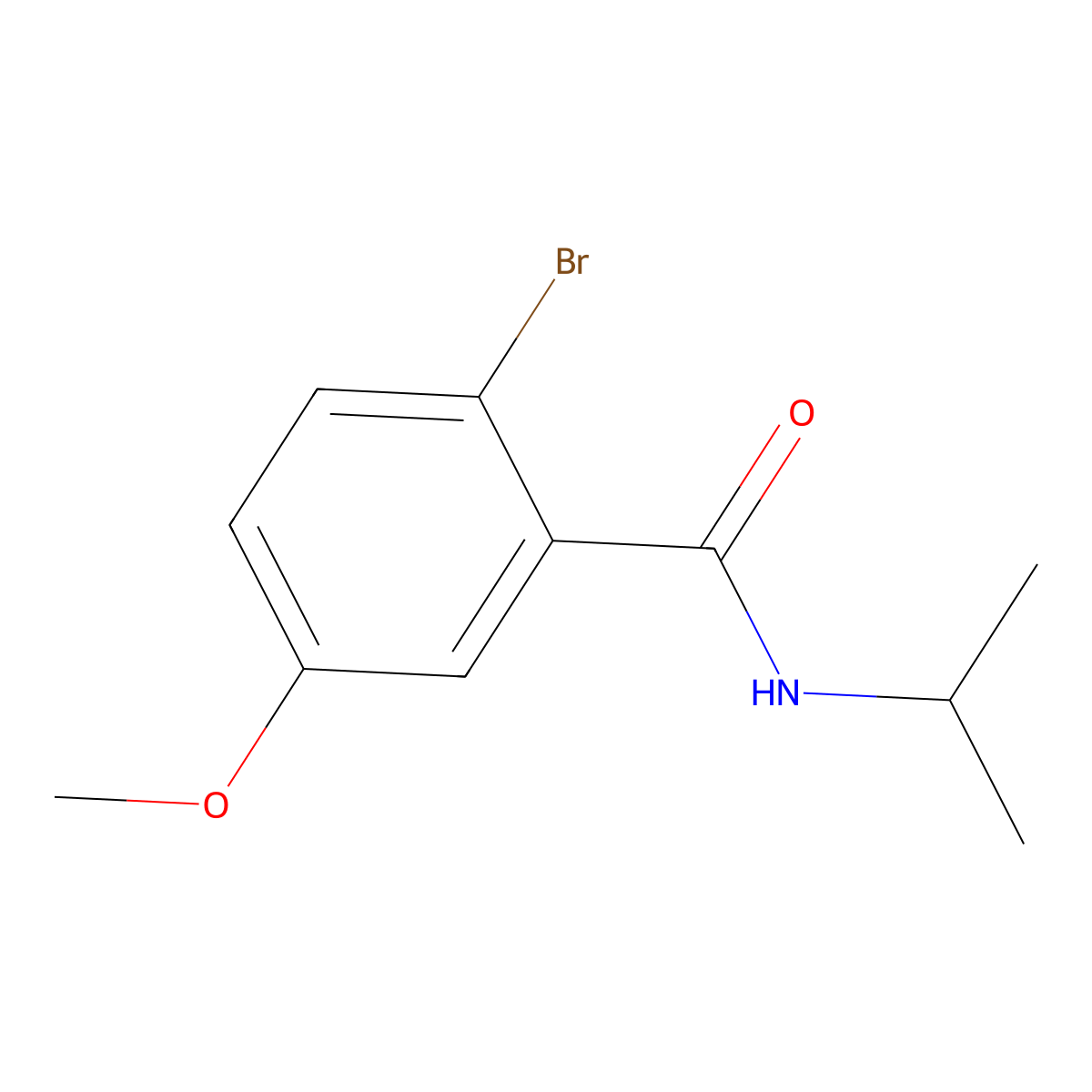 2-Bromo-N-isopropyl-5-methoxybenzamide molecular structure, CAS 850632-10-9