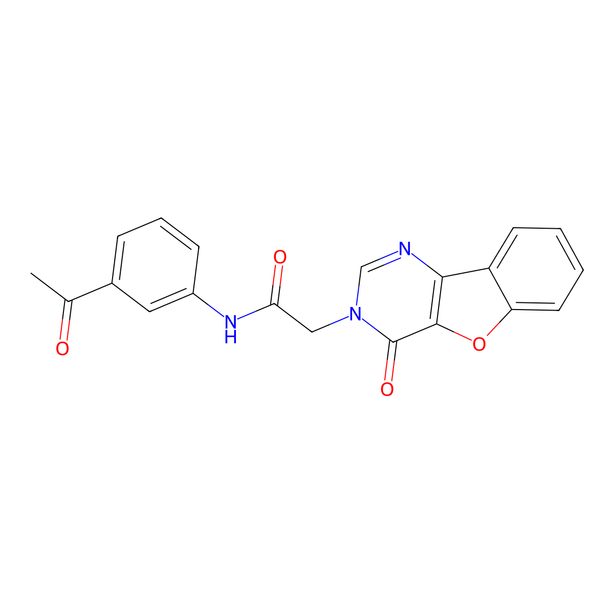 N-(3-acetylphenyl)-2-(4-oxo-[1]benzofuro[3,2-d]pyrimidin-3-yl)acetamide molecular structure, CAS 850632-91-6
