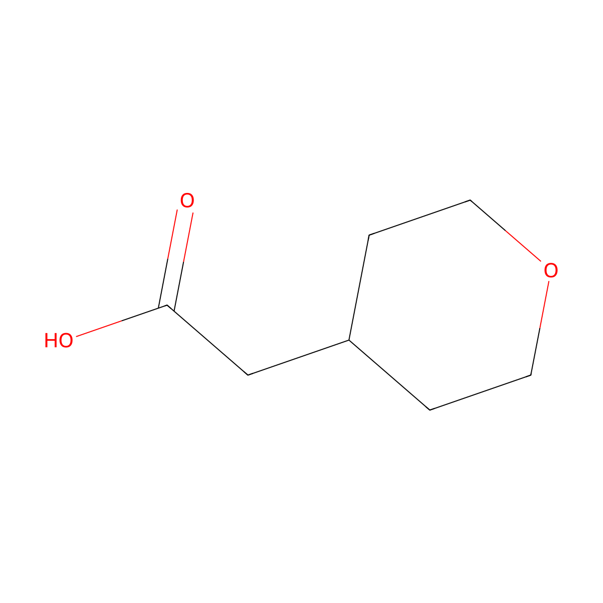 Tetrahydropyran-4-ylacetic acid molecular structure, CAS 85064-61-5