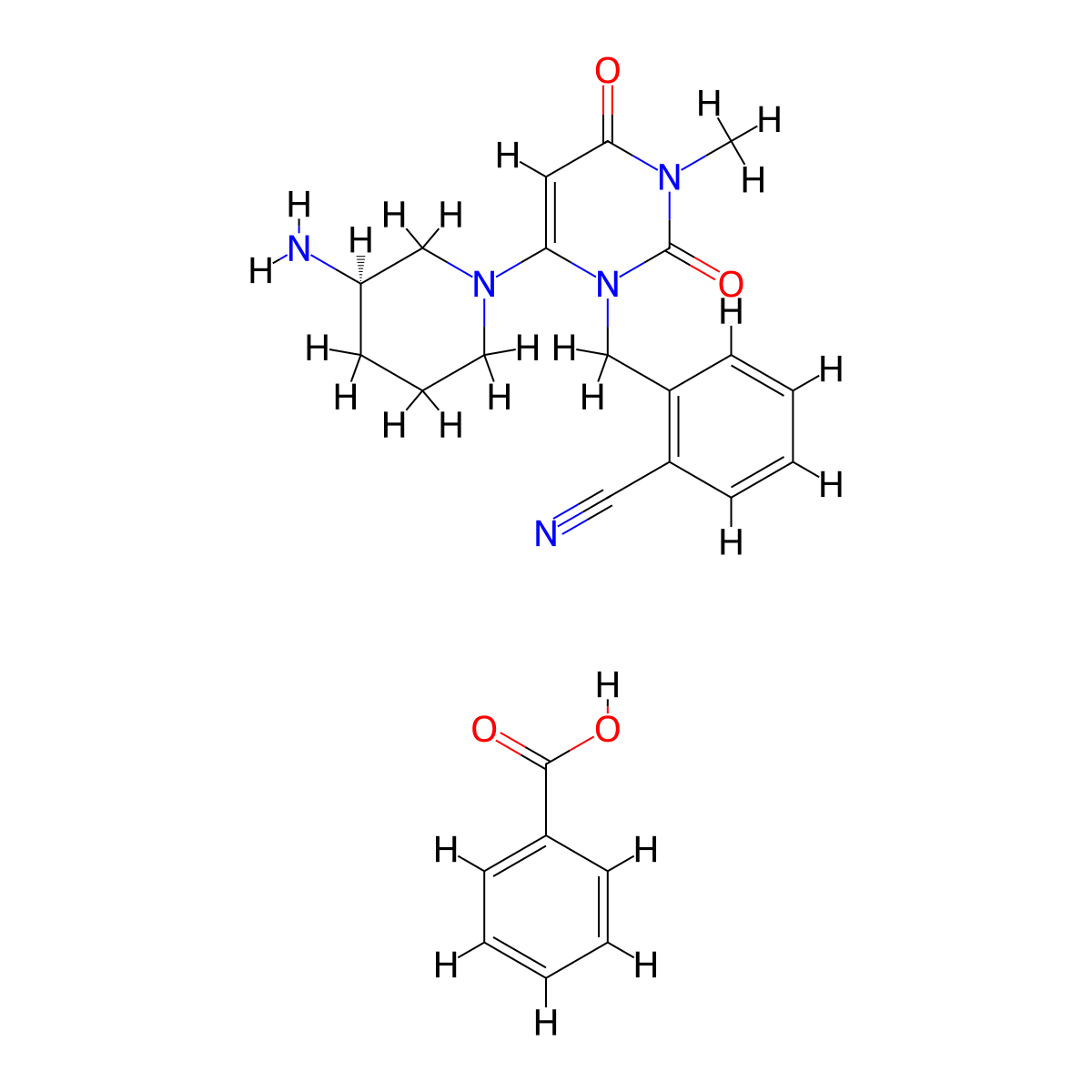 Alogliptin Benzoate molecular structure, CAS 850649-62-6