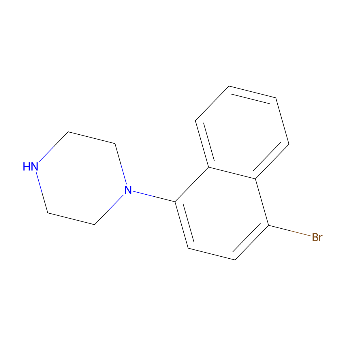 1-(4-Bromonaphthalen-1-yl)piperazine molecular structure, CAS 850650-46-3