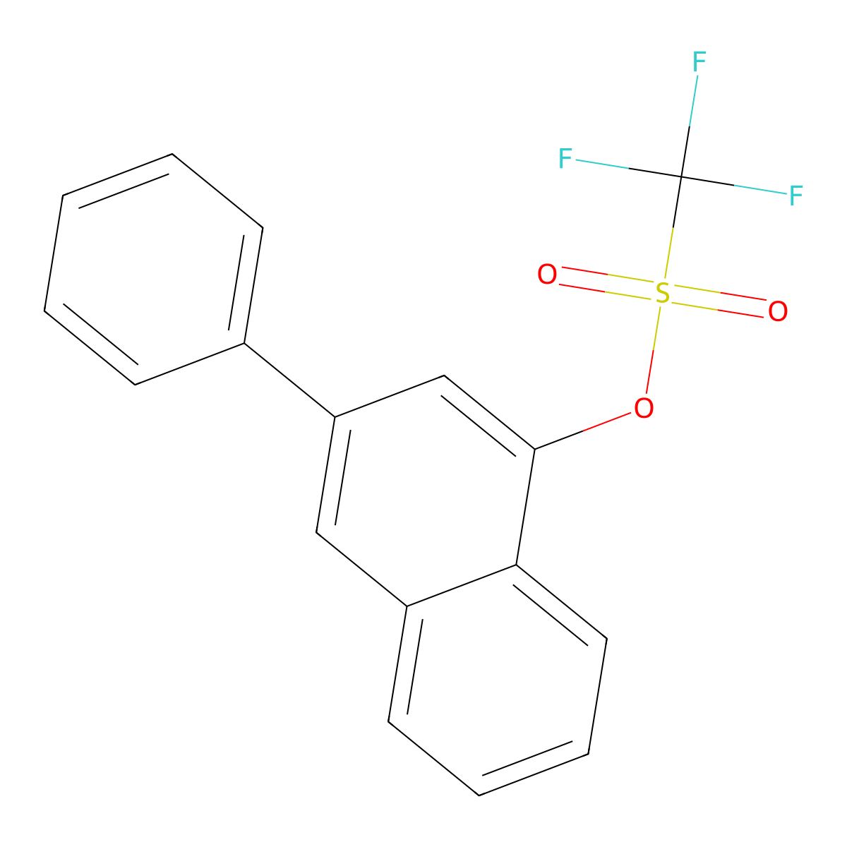 3-Phenylnaphthalen-1-yl trifluoromethanesulfonate molecular structure, CAS 850650-61-2