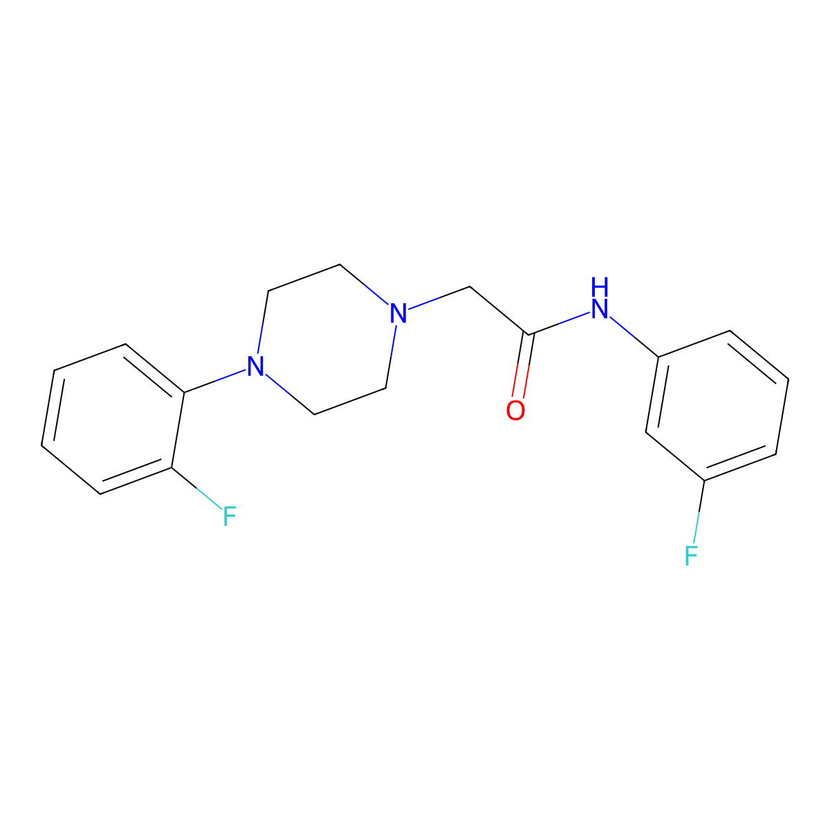 N-(3-fluorophenyl)-2-[4-(2-fluorophenyl)piperazin-1-yl]acetamide molecular structure, CAS 850652-16-3