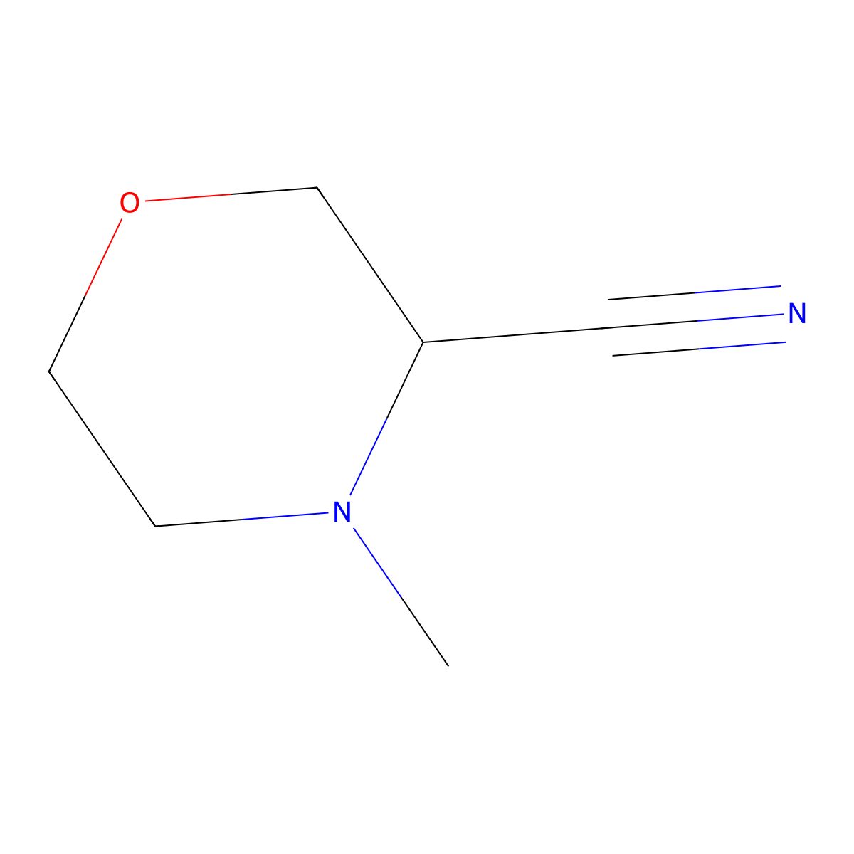 4-Methylmorpholine-3-carbonitrile molecular structure, CAS 850656-00-7