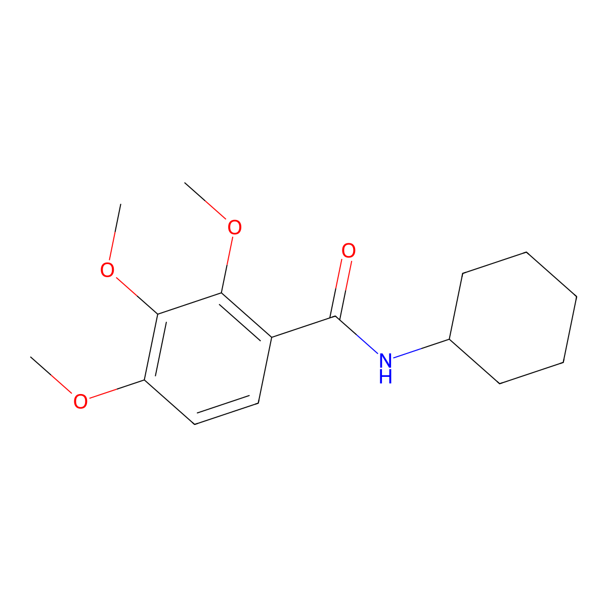 N-cyclohexyl-2,3,4-trimethoxybenzamide molecular structure, CAS 850657-44-2