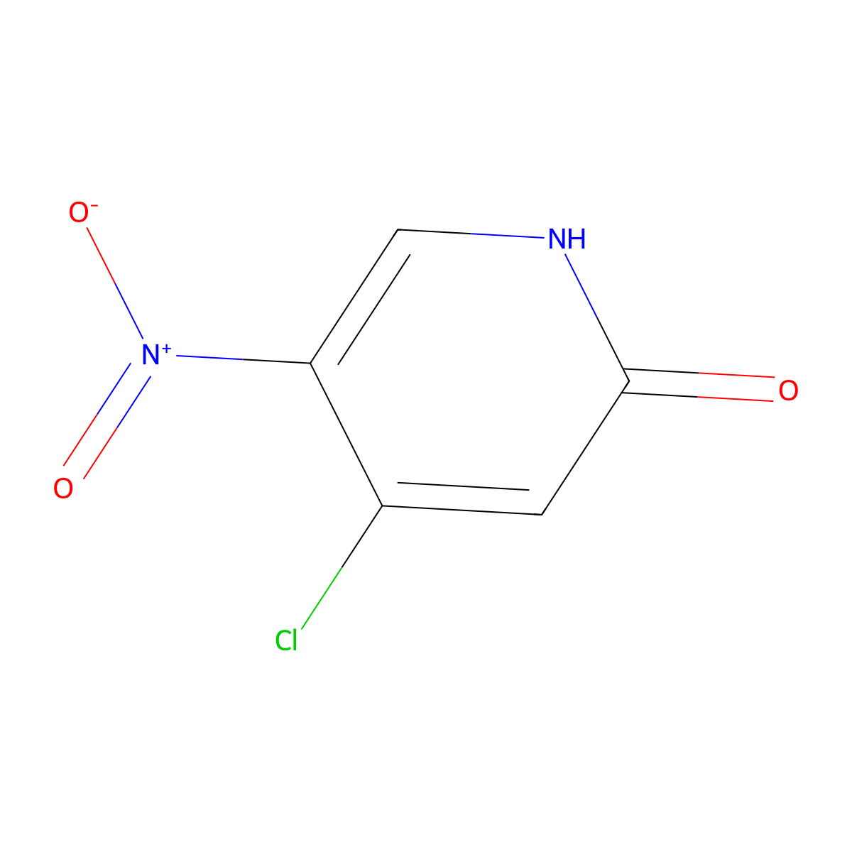 4-Chloro-2-hydroxy-5-nitropyridine molecular structure, CAS 850663-54-6
