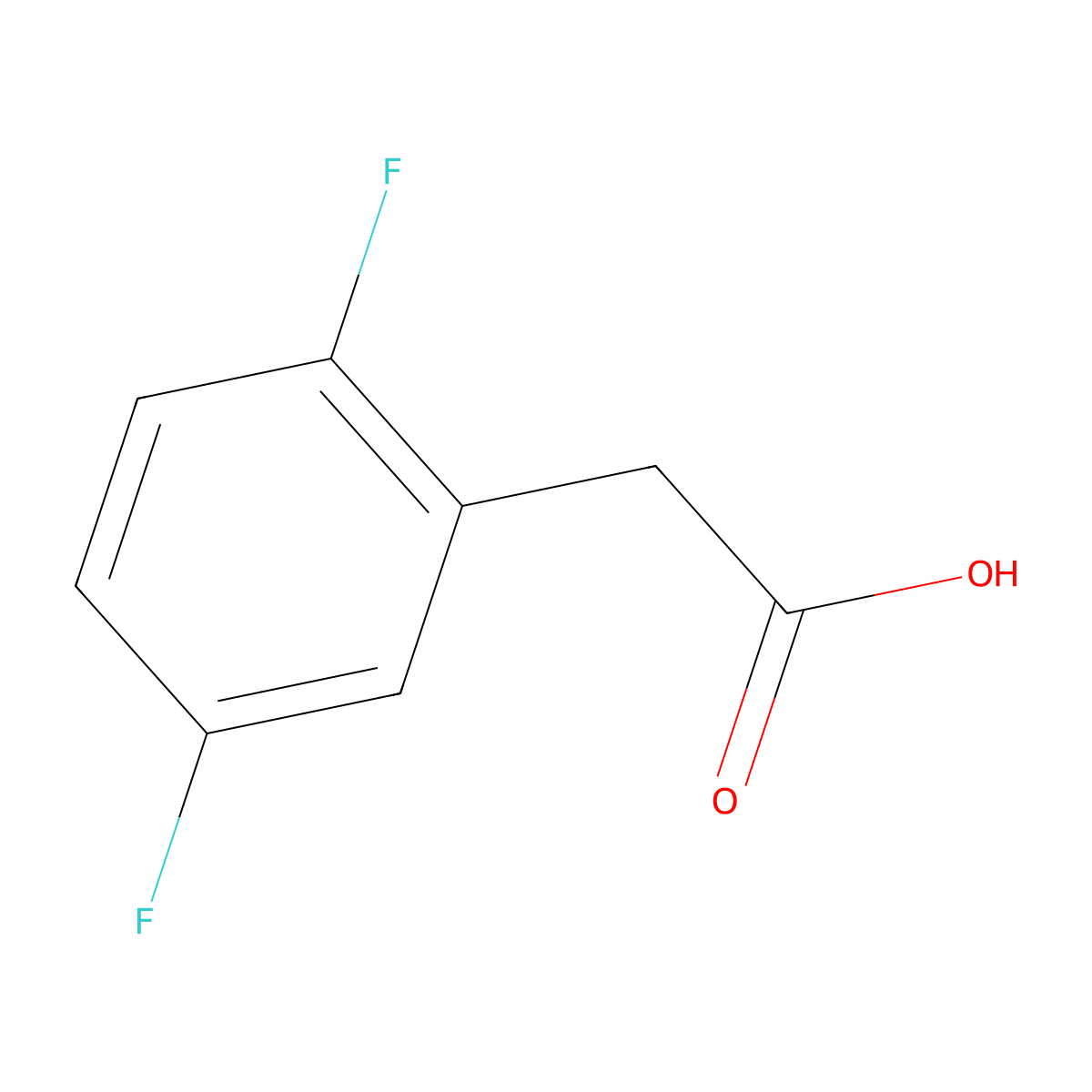 2,5-Difluorophenylacetic acid molecular structure, CAS 85068-27-5